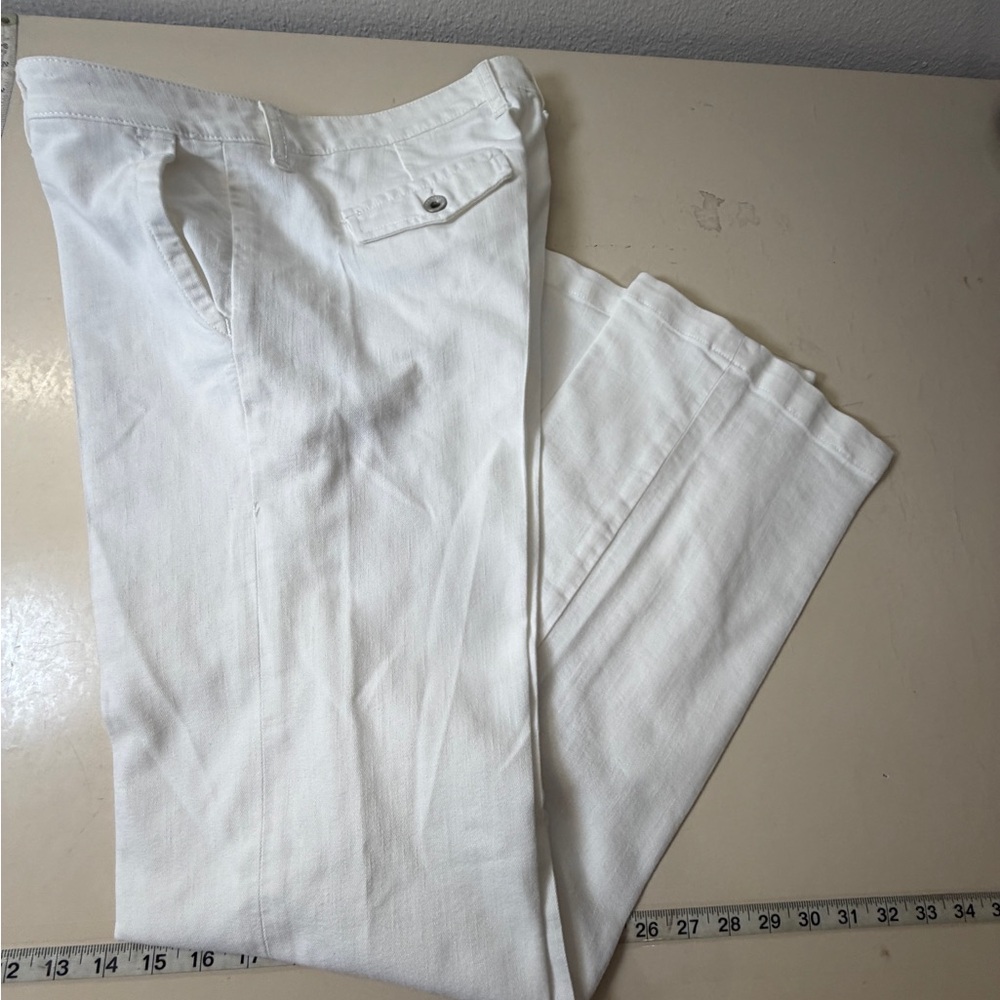 Banana Republic Women's White Straight Leg Jeans